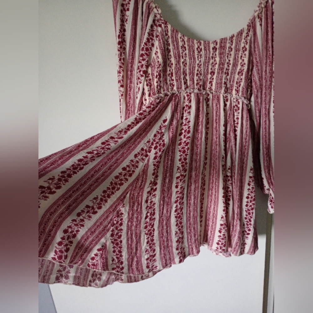 Boho Style Long Sleeve Mini Dress Size Medium - Picture 14 of 15